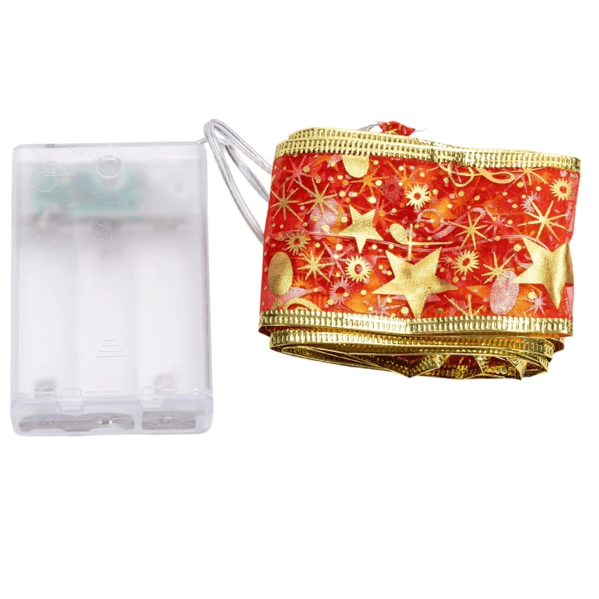 Aigostar - LED  гирлянд 20xLED/3xAA 2 m топла бяла червена