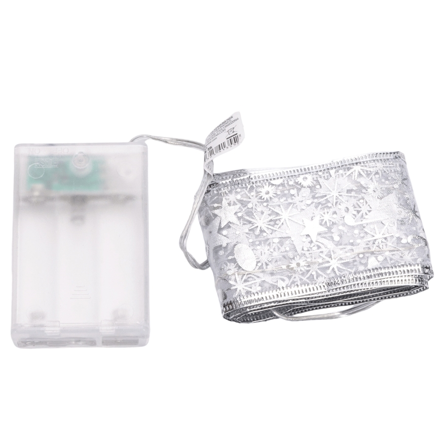 Aigostar - LED верига 20xLED/3xAA 2 m топла бяла сребриста