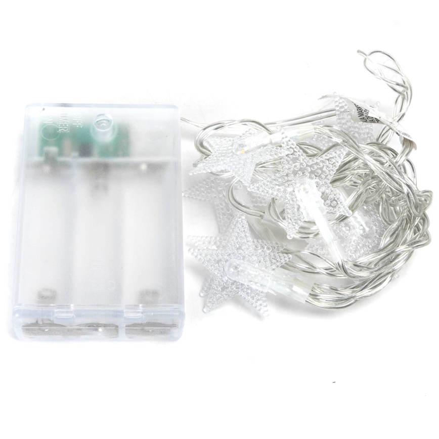 Aigostar - LED гирлянд 20xLED/3xAA 3,3m звезди