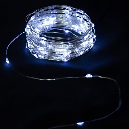 Aigostar - LED гирлянд 40xLED/2x3V 4m студено бяло