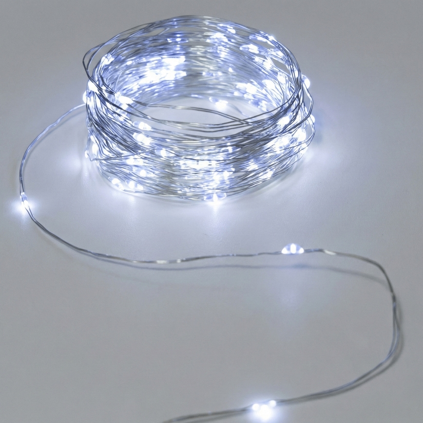 Aigostar - LED външен гирлянд 50xLED/3xAA, 5,3 m, студено бяло