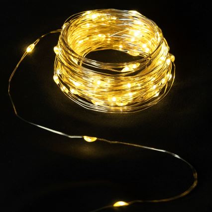 Aigostar - LED външна гирлянда 50xLED/3xAA 5,3 m топла бяла