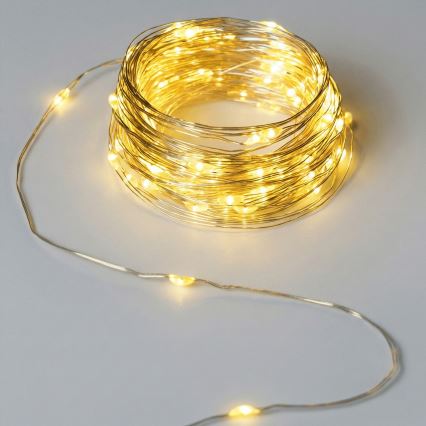 Aigostar - LED външна гирлянда 50xLED/3xAA 5,3 m топла бяла