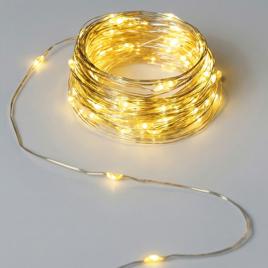 Aigostar - LED външна гирлянда 50xLED/3xAA 5,3 m топла бяла
