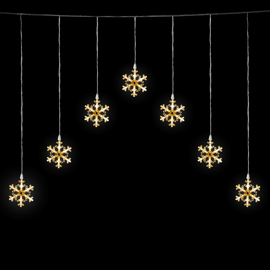 Aigostar - LED външна коледна гирлянда 84xLED 1,2x1 m IP44 топла бяла снежинки