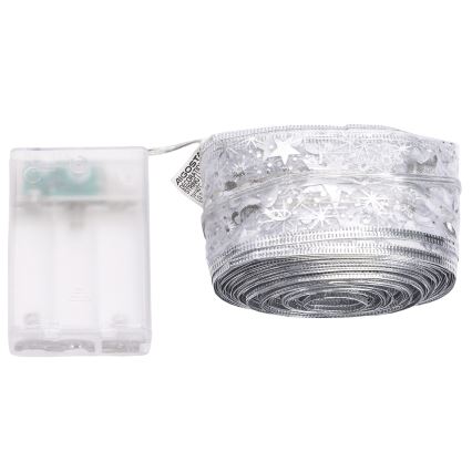 Aigostar - LED верига 100xLED/3xAA 10 m топла бяла сребриста