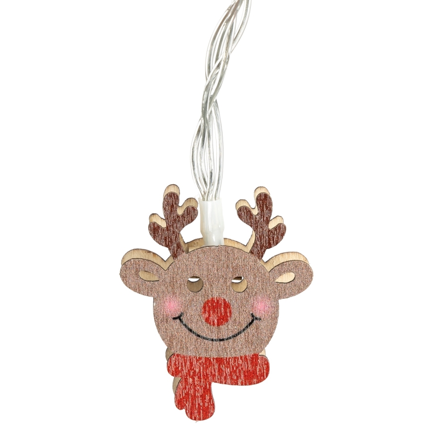 Aigostar - LED гирлянда 20xLED/3xAA 3m топла бяла елен