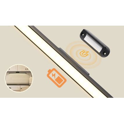 Aigostar - димируемо презареждаемо LED осветление за огледало LED/2,9W/5V 2000 mAh