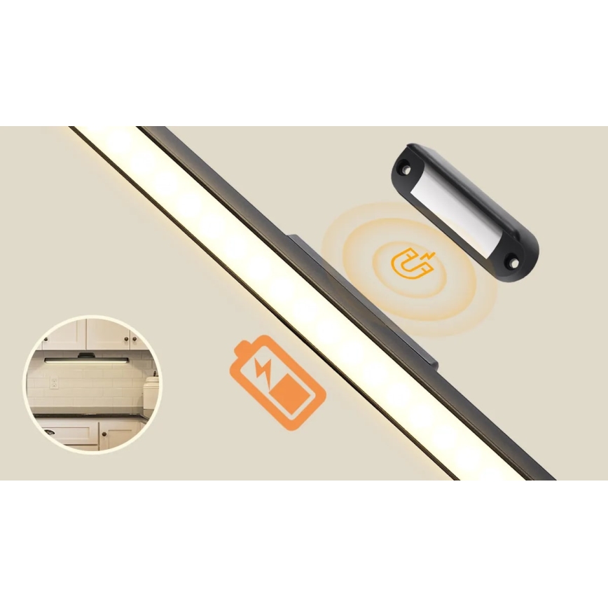 Aigostar - димируемо презареждаемо LED осветление за огледало LED/2,9W/5V 2000 mAh
