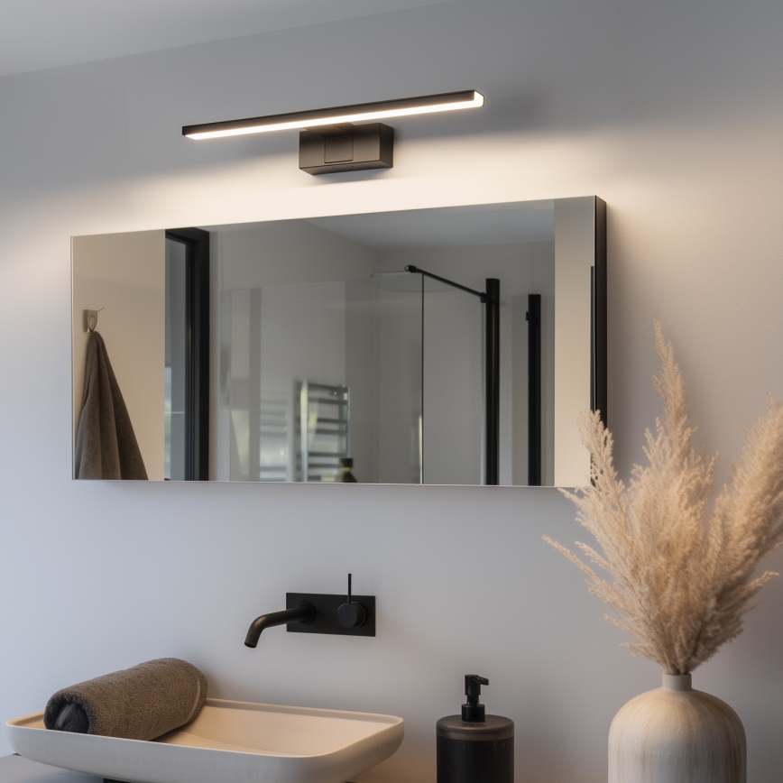 Aigostar - LED Лампа за огледало в баня LED/8W/230V 4000K 40 см IP44 черен