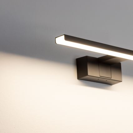 Aigostar - LED Лампа за огледало в баня LED/8W/230V 4000K 40 см IP44 черен