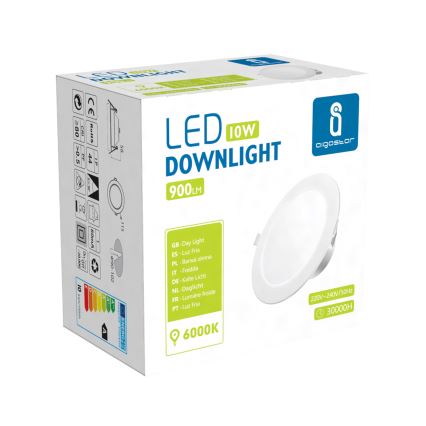 Aigostar - LED Лампа за вграждане в баня LED/10W/230V 6000K IP44 Ø 11,5 см бял
