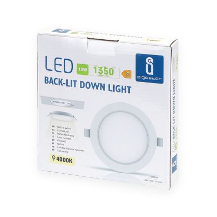 Aigostar - LED Лампа за окачен таван LED/12W/230V 4000K Ø 17,5 см бял