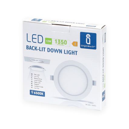 Aigostar - LED Лампа за окачен таван LED/12W/230V 6500K Ø 17,5 см бял