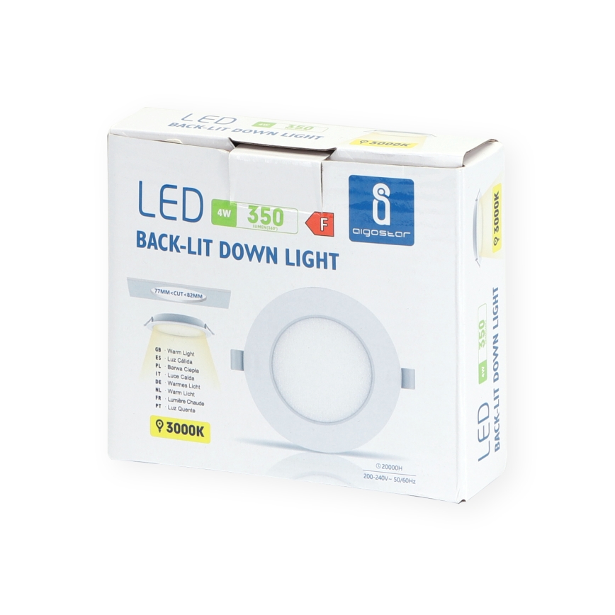 Aigostar - LED Лампа за окачен таван LED/4W/230V 3000K Ø 9,8 см бял