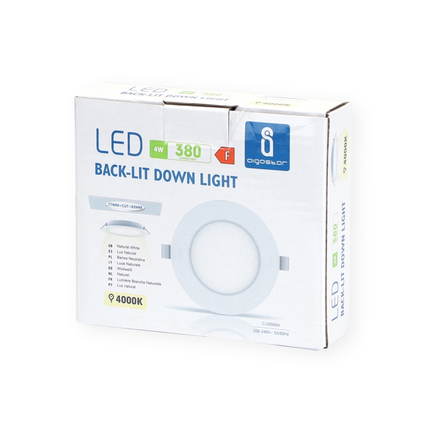 Aigostar - LED Лампа за окачен таван LED/4W/230V 4000K Ø 9,8 см бял