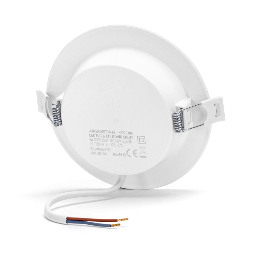 Aigostar - LED Лампа за окачен таван LED/6W/230V 4000K Ø 11,8 см бял