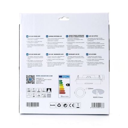 Aigostar - LED Лампа за окачен таван ULTRATHIN LED/18W/230V 4000K бял