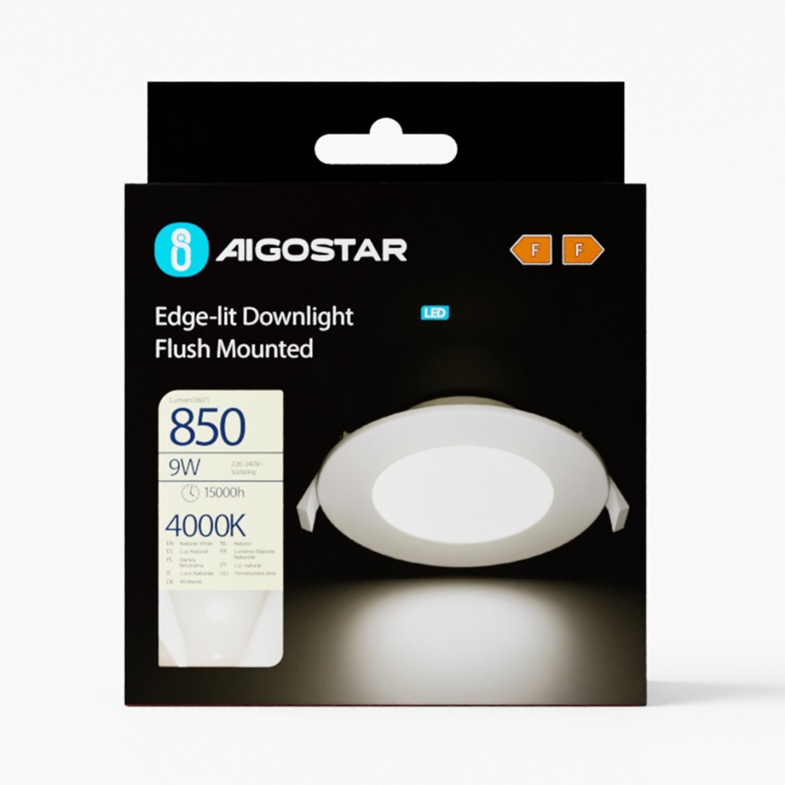 Aigostar - LED Лампа за окачен таван ULTRATHIN LED/9W/230V 4000K бял