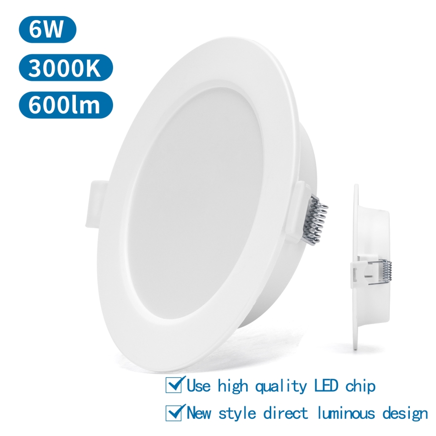Aigostar - LED Лампа за окачен таван LED/6W/230V 3000K Ø 11,8 см бял