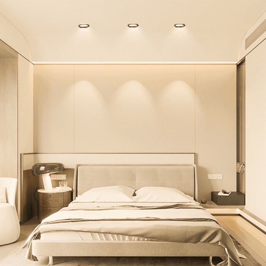 Aigostar - LED Лампа за вграждане в баня LED/4,8W/230V 3000K черен IP65