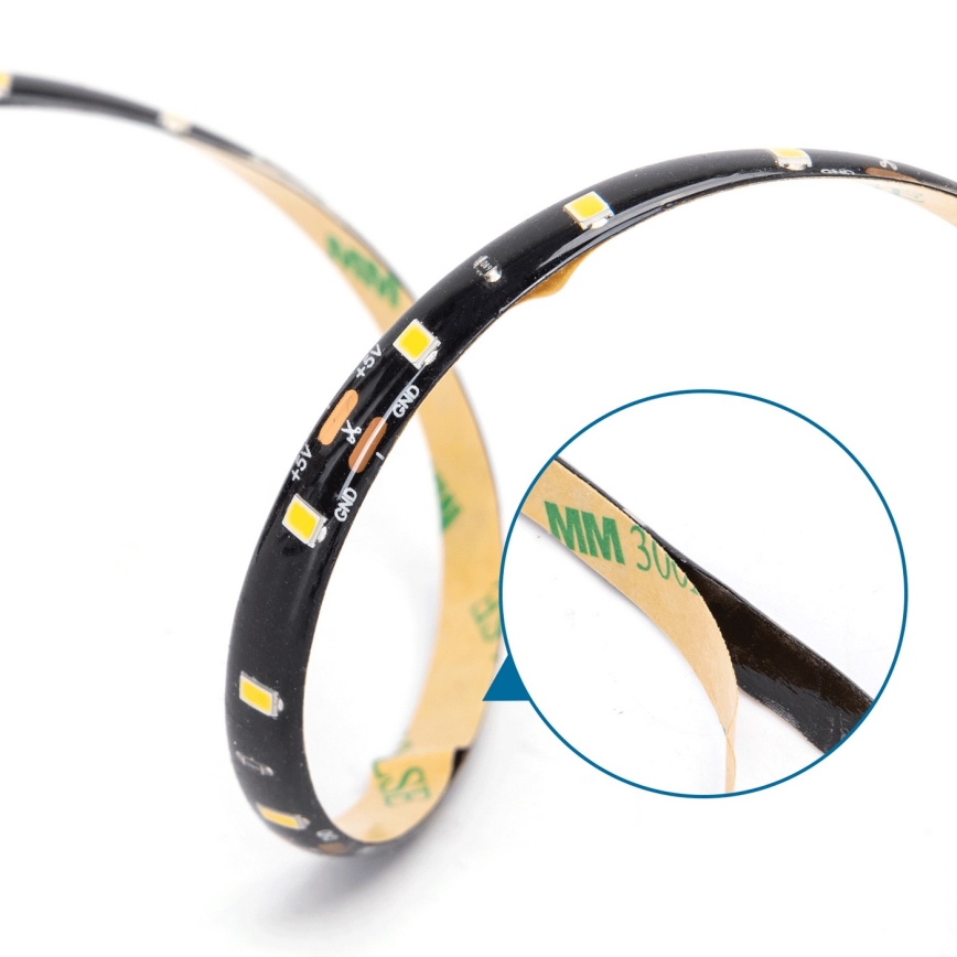 Aigostar - LED Лента 2 м LED/4,9W/5V 6500K IP65 черен