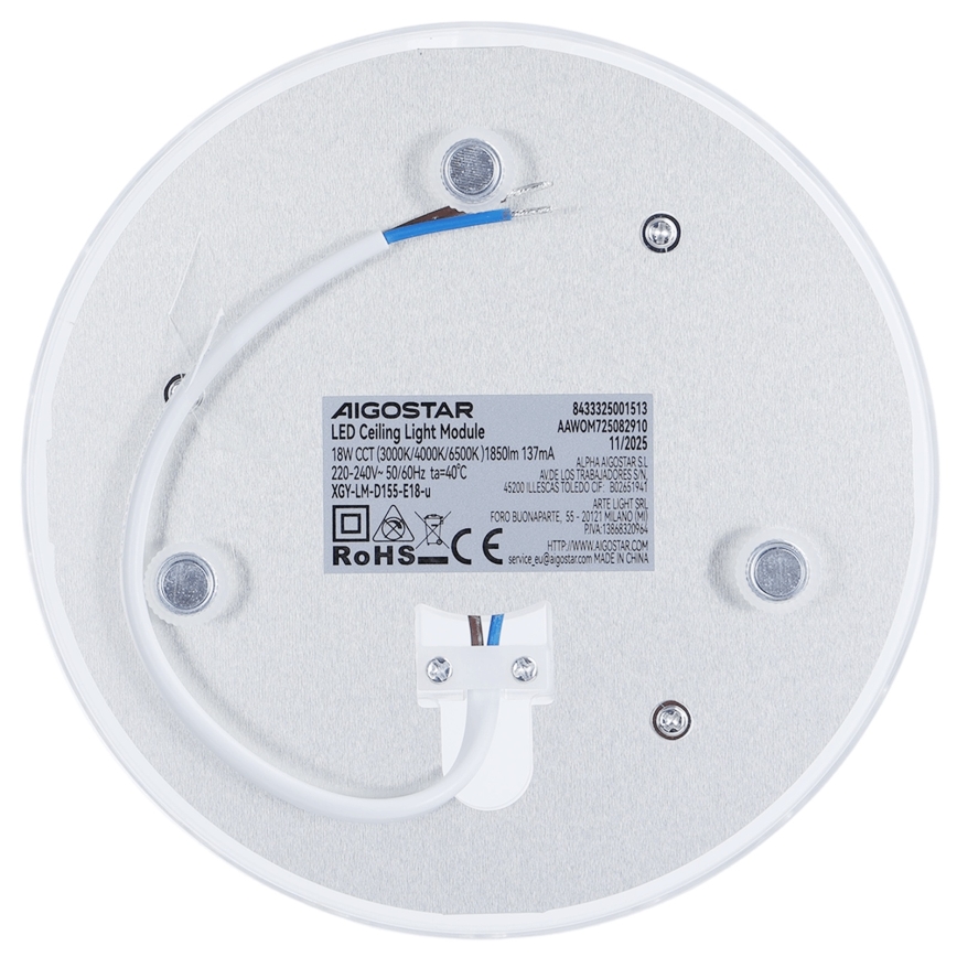 Aigostar - LED магнитен модул LED/18W/230V 3000/4000/6500K