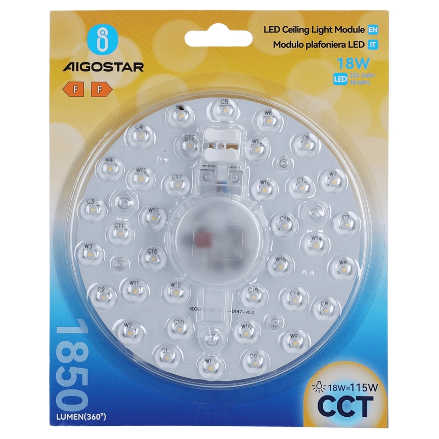 Aigostar - LED магнитен модул LED/18W/230V 3000/4000/6500K
