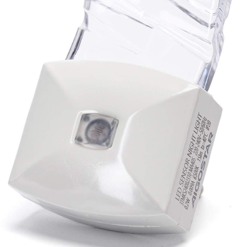 Aigostar - LED Нощна лампа със сензор за здрач LED/0,2W/230V 6500K