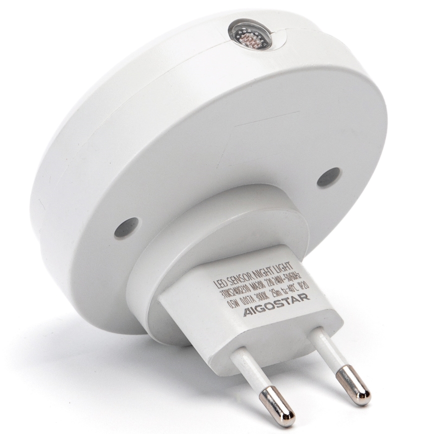 Aigostar - LED Нощна лампа със сензор за здрач LED/0,5W/230V 6500K