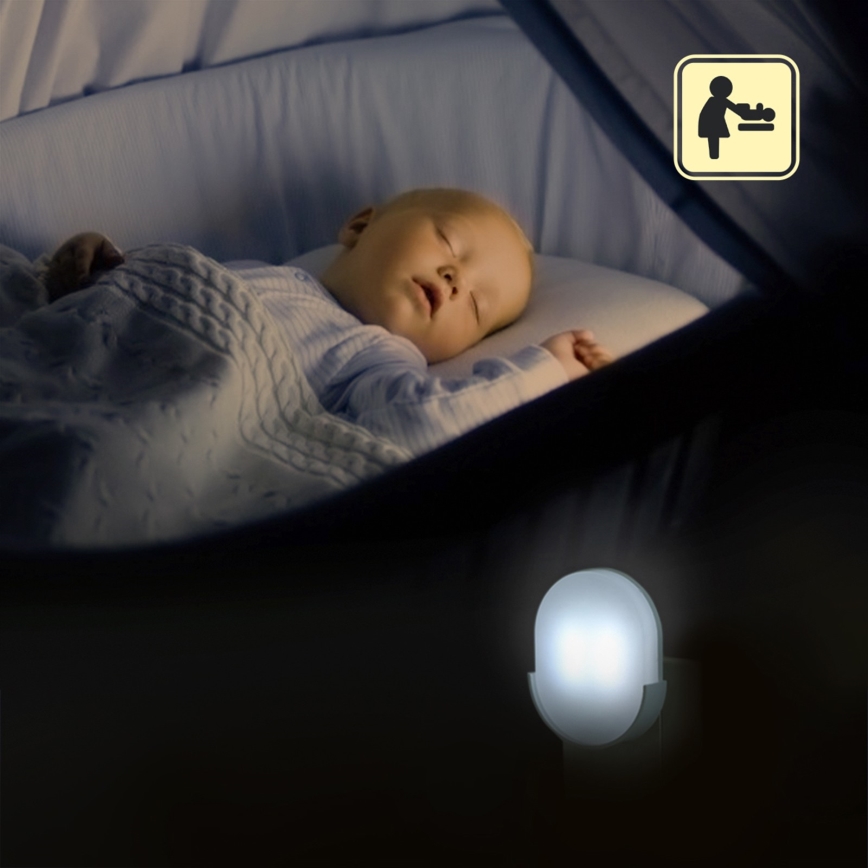 Aigostar - LED Нощна лампа със сензор LED/1W/230V 6500K овален