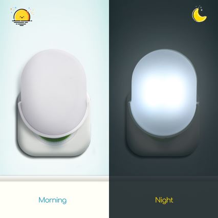 Aigostar - LED Нощна лампа със сензор LED/1W/230V 6500K овален