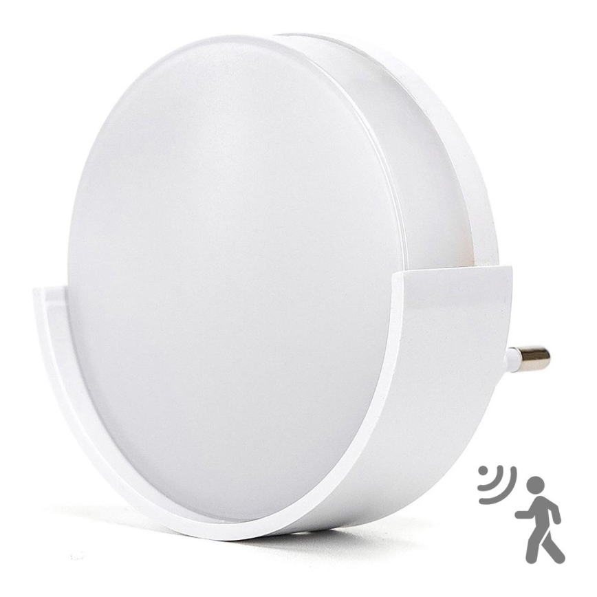 Aigostar - LED Нощна лампа със сензор за здрач LED/1W/230V 6500K кръгла