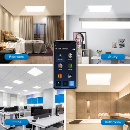 Aigostar - LED регулируем панел за вграждане 32W/230V Wi-Fi 60x60 см