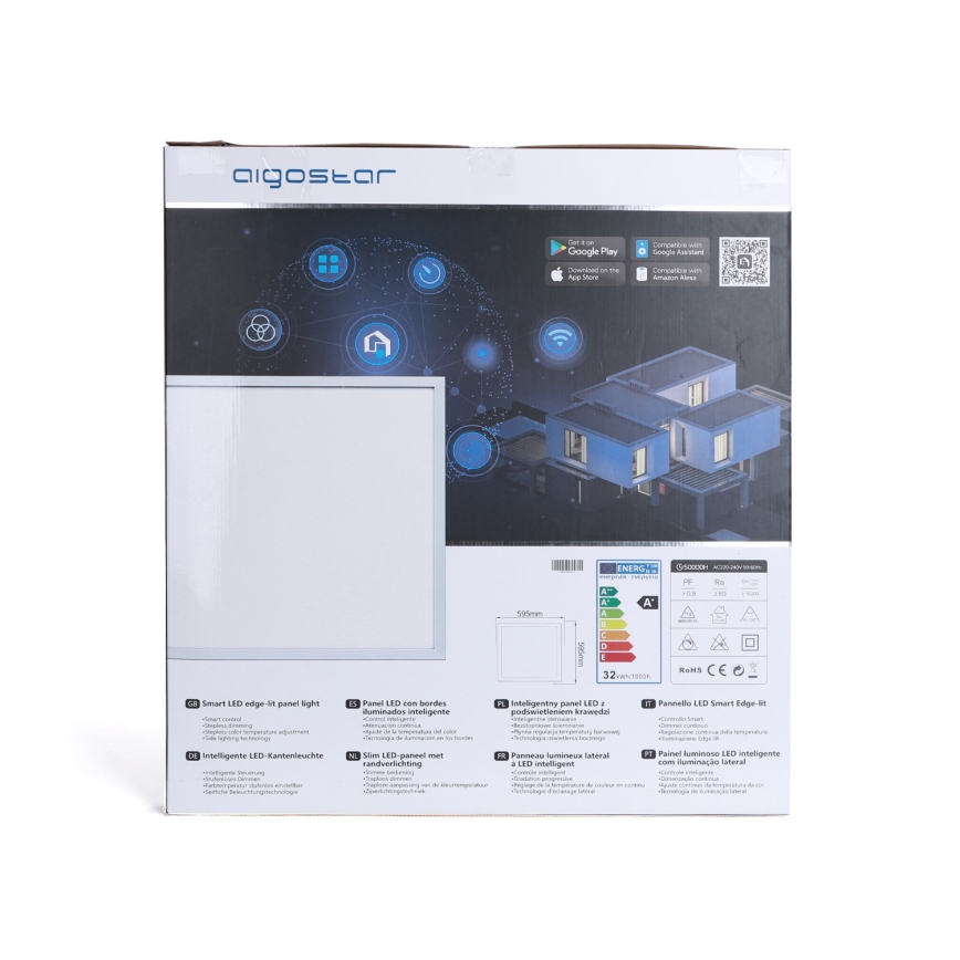 Aigostar - LED регулируем панел за вграждане 32W/230V Wi-Fi 60x60 см