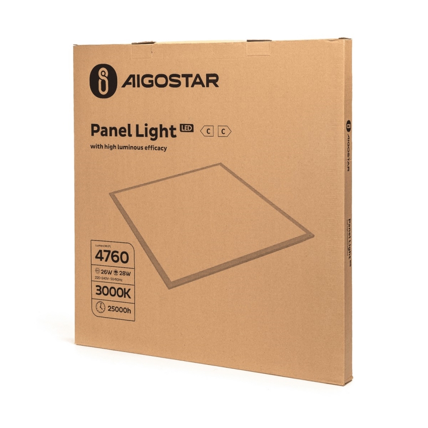 Aigostar - LED панел за окачен таван LED/28W/230V 60x60 см 3000K