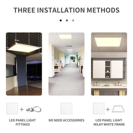 Aigostar - LED панел за окачен таван LED/40W/230V 6500K 60x60 см бял