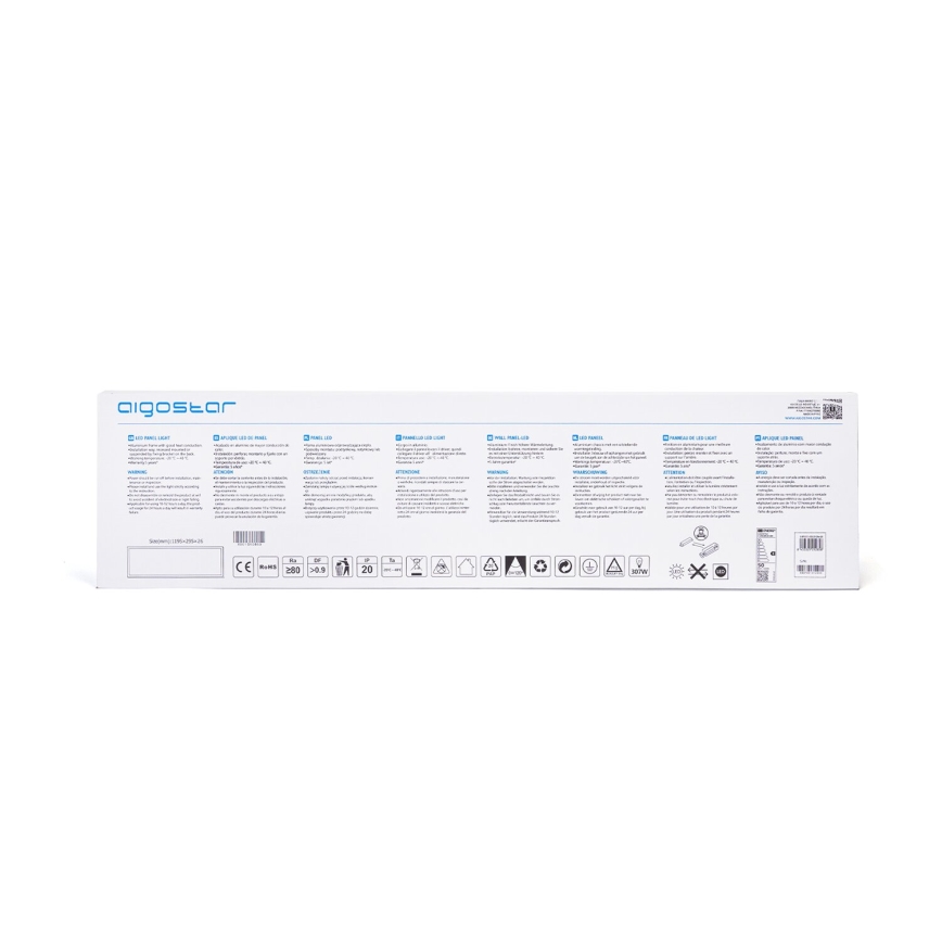 Aigostar - LED панел за окачен таван LED/50W/230V 4000K 120x30 см бял