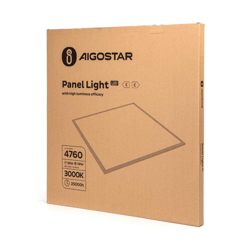 Aigostar - LED панел за окачен таван LED/28W/230V 62x62 см 3000K