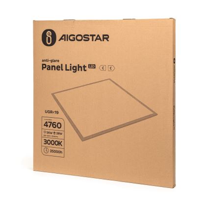 Aigostar - LED панел за повърхностен монтаж/28W/230V 3000K 59,5x59,5 cm