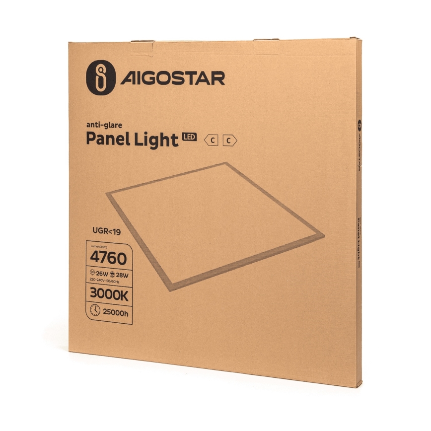 Aigostar - LED панел за повърхностен монтаж/28W/230V 3000K 59,5x59,5 cm