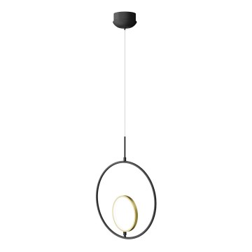 Aigostar - LED Пендел LED/15W/230V 6500K черен/златист