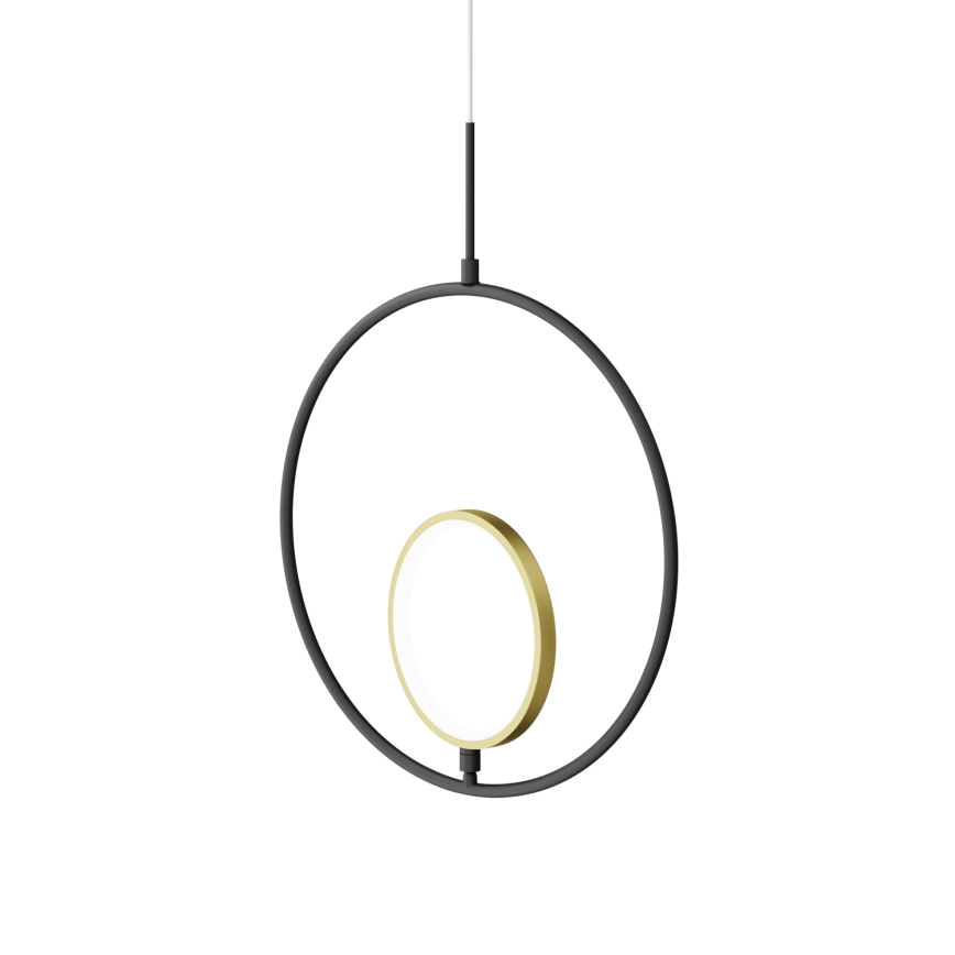 Aigostar - LED Пендел LED/15W/230V 6500K черен/златист