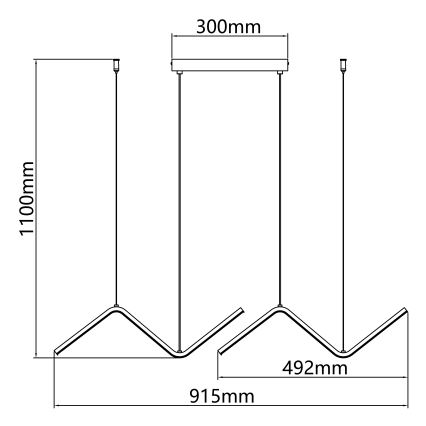 Aigostar - LED Пендел LED/23W/230V 2700K