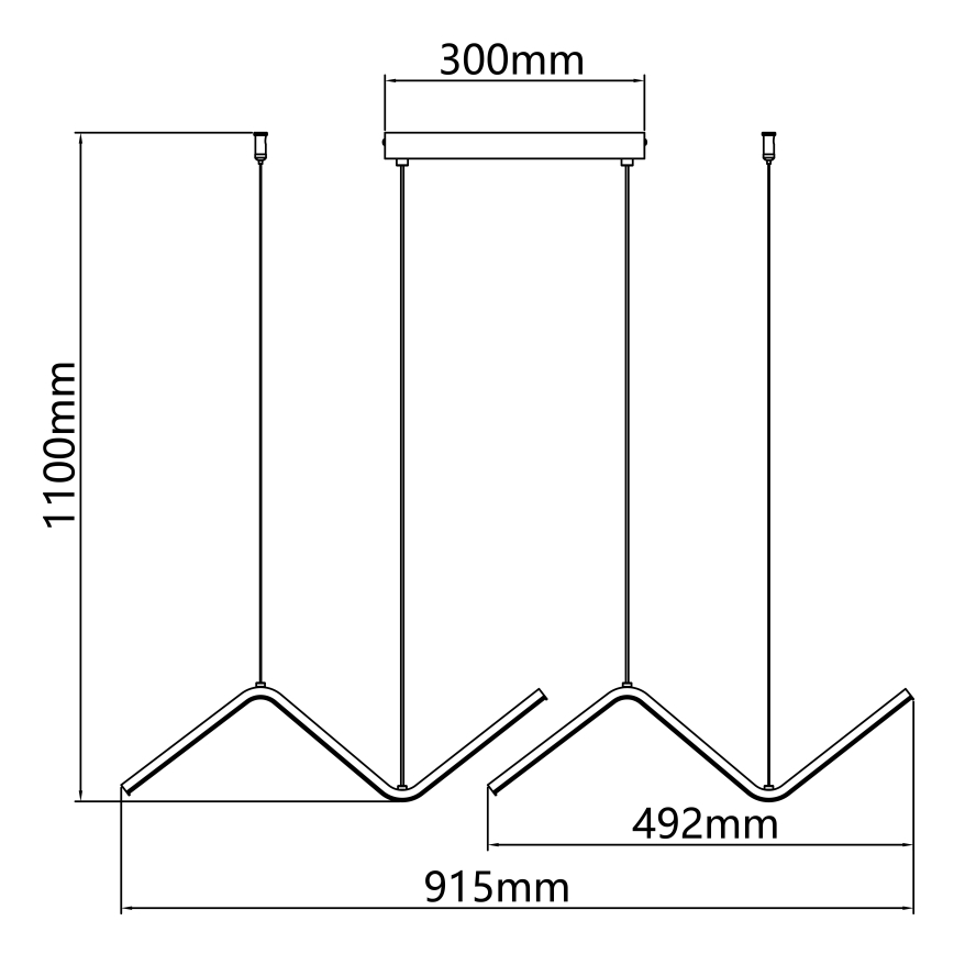 Aigostar - LED Пендел LED/23W/230V 2700K