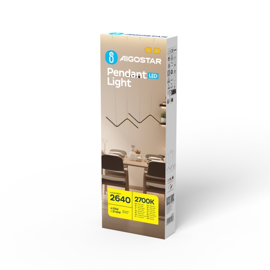 Aigostar - LED Пендел LED/23W/230V 2700K
