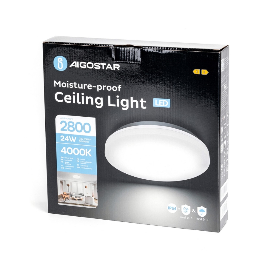 Aigostar - LED Плафон за баня LED/24W/230V 4000K IP54