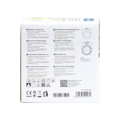 Aigostar - LED Плафон за повърхностен монтаж LED/6W/230V Ø 12,3 см 3000K бял