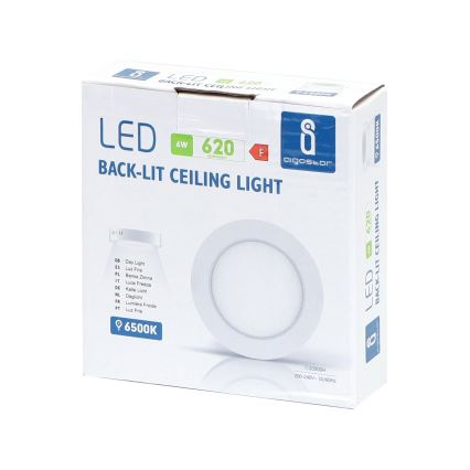Aigostar - LED Плафон за повърхностен монтаж LED/6W/230V Ø 12,3 см 3000K бял