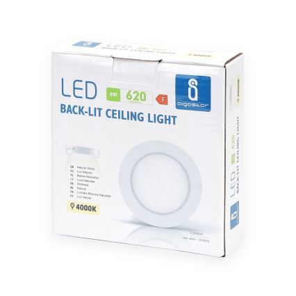Aigostar - LED Плафон за повърхностен монтаж LED/6W/230V Ø 12,3 см 4000K бял